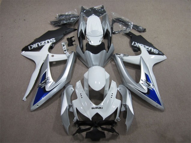 Online GSXR 600 K8 08-10 Verkleidungen - Silber Blau Weiß Online GSXR 600 K8 08-10 Verkleidungen - Silber Blau Weiß