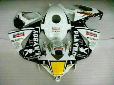 Online CBR 1000 RR 08-11 Verkleidung - Weiß Schwarz Playboy