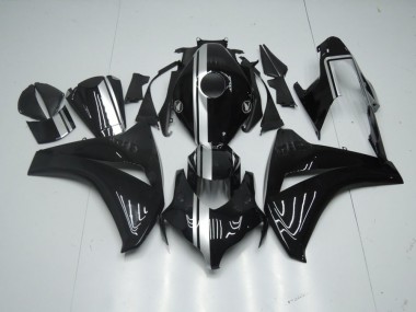 Online CBR 1000 RR 08-11 Verkleidungen - Glänzend Schwarz mit silbernem Streifen