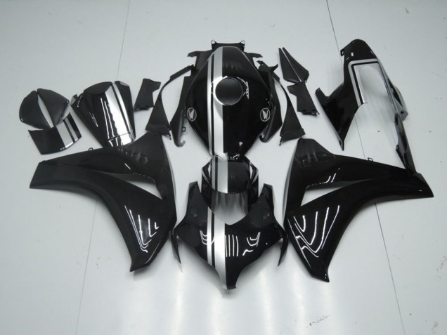 Online CBR 1000 RR 08-11 Verkleidungen - Glänzend Schwarz mit silbernem Streifen