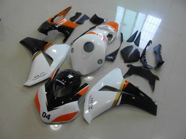 Online CBR 1000 RR 08-11 Verkleidungen - Weiß Und Schwarz Und Orange Rennen