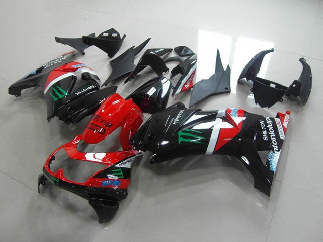 Online ZX 250R 08-12 Verkleidungen - Rot und Schwarz Monster Online ZX 250R 08-12 Verkleidungen - Rot und Schwarz Monster