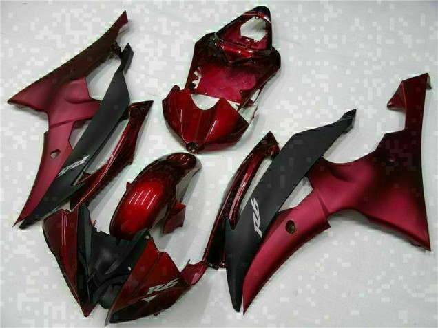 Online R6 08-16 Vollverkleidung - Rot Schwarz Online R6 08-16 Vollverkleidung - Rot Schwarz