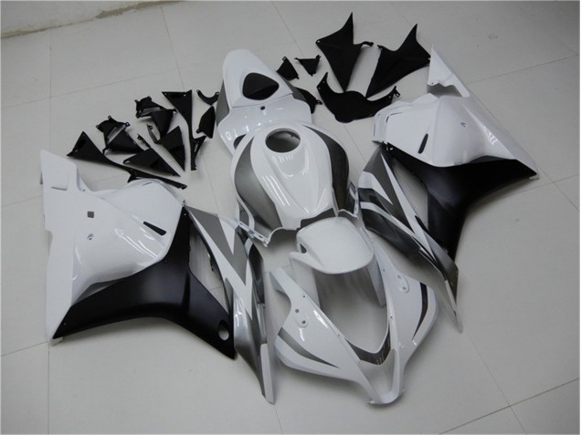 Online CBR 600 RR 09-12 Verkleidungen - Weiß Silber Schwarz Online CBR 600 RR 09-12 Verkleidungen - Weiß Silber Schwarz
