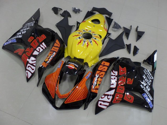 Online CBR 600 RR 09-12 Verkleidungen - Gelb Rossi Rennen Online CBR 600 RR 09-12 Verkleidungen - Gelb Rossi Rennen
