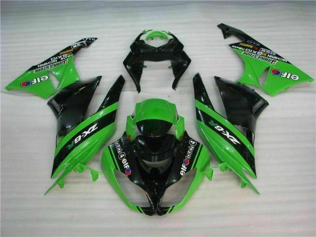 Online ZX6R 09-12 Verkleidungen Komplett Sets - Schwarz Grün Online ZX6R 09-12 Verkleidungen Komplett Sets - Schwarz Grün