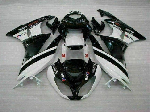 Online ZX6R 09-12 Verkleidungen - Schwarz Weiß 3M Touch4 Online ZX6R 09-12 Verkleidungen - Schwarz Weiß 3M Touch4