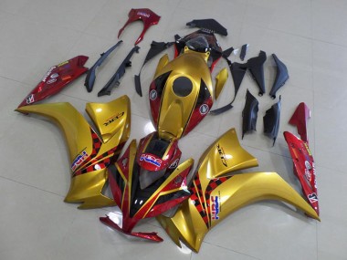 Online CBR 1000 RR 12-16 Verkleidungen - Gold und Dunkel rot