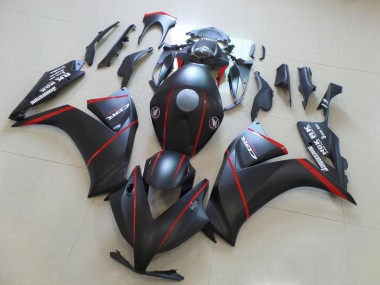 Online CBR 1000 RR 12-16 Verkleidungen - Matt Schwarz mit rotem Streifen