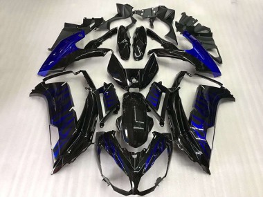 Online EX650 12-16 Verkleidungen - Schwarze Blau Flamme