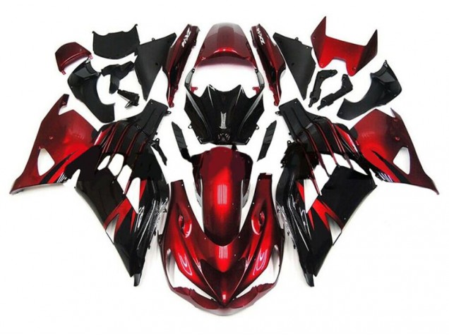 Online ZX14R ZZR 1400 12-21 Verkleidungen - Rot Schwarz Online ZX14R ZZR 1400 12-21 Verkleidungen - Rot Schwarz
