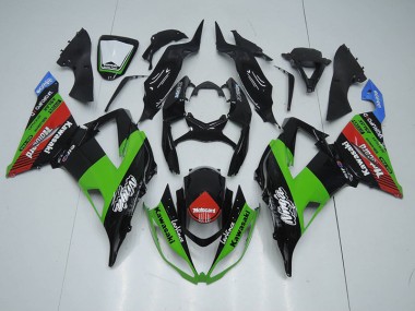 Online ZX6R 13-18 Verkleidungen - Schwarz Grün Rot Motocard